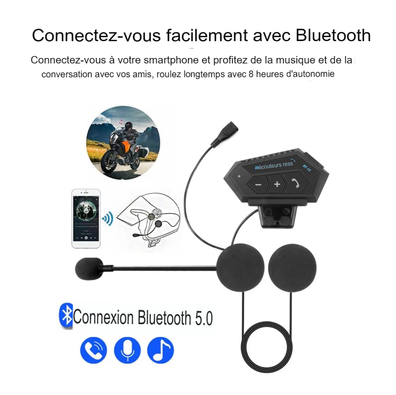 Casque Bluetooth pour Casque de Moto BT12